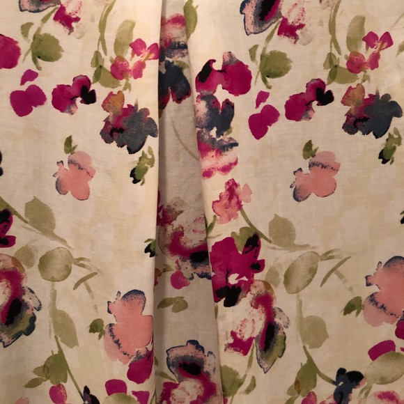 Anthropologie T.LA Purple Cream Floral Long Tunic Short Sleeves Tee Tshirt XXSP - Picture 4 of 6